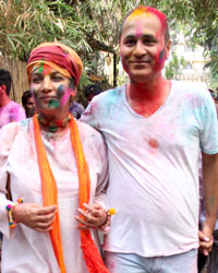 Shabana and Javed Akhtar Holi Bash