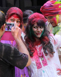 Shabana and Javed Akhtar Holi Bash