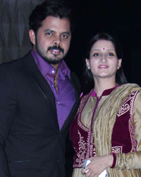 S. Sreesanth with his wife Bhuvneshwari Kumari