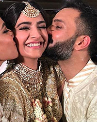 Swara Bhaskar, Sonam Kapoor and Anand Ahuja