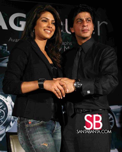 Tag Heuer brand ambassadors Priyanka Chopra and Shah Rukh Khan flag off the Formula season