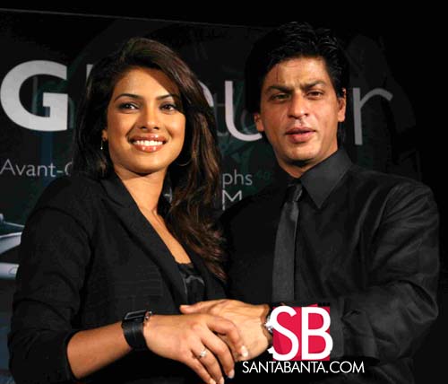 Tag Heuer brand ambassadors Priyanka Chopra and Shah Rukh Khan flag off the Formula season