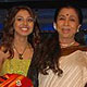 Asha Bhosle with contestants on the sets of Indian Idol 5