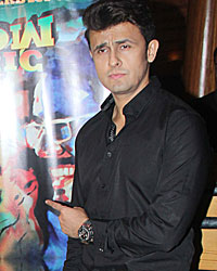 Bickram Ghosh and Sonu Nigam during the success party of their first album together 'The Music Room'