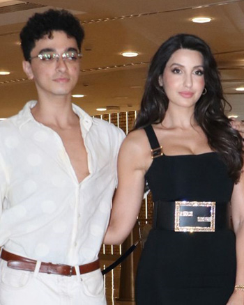 Nora Fatehi with her brother Omar Fatehi