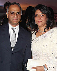 Priya Dutt with her husband Owen Roncon