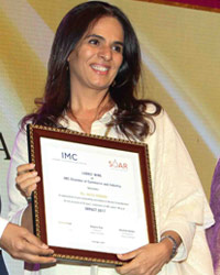 Devendra Fadnavis, Chief Minister of Maharashtra felicitates Fashion designer Anita Dongre