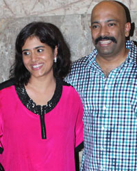 Sonali Kulkarni with her husband Nachiket Pant