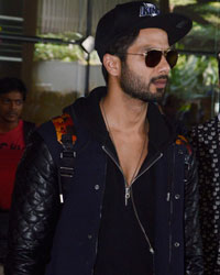 Shahid Kapoor at Alia and Shahid Return from Shaandaar Shoot