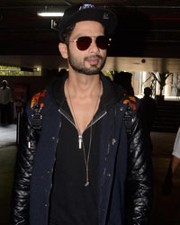 Shahid Kapoor at Alia and Shahid Return from Shaandaar Shoot