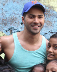 Varun Dhawan at Alia and Varun Celebrate V Day With Orphans