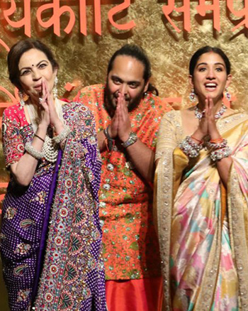 Nita Ambani, Anant Ambani and Radhika Anant Ambani Nita Ambani, Anant Ambani and Radhika Anant Ambani