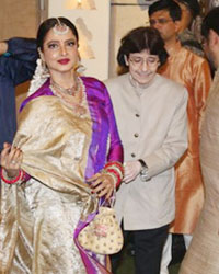 Rekha at Ambanis Clelebrate Ganesh Chaturthi