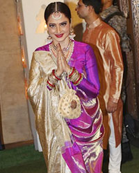 Rekha at Ambanis Clelebrate Ganesh Chaturthi