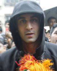 Ranbir Kapoor at Bollywood Bids Adieu to Lord Ganesha