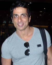 Sonu Sood at Celebs Return from AIBA