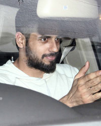 Sidharth Malhotra at Celebs Snapped at Karan Johar House