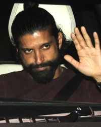 Farhan Akhtar at Celebs Spotted at Karan Johars House