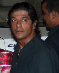 Chunky Pandey at Celebs Throng Salman`s Residence