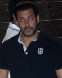 Salman Khan at Celebs Throng Salman`s Residence