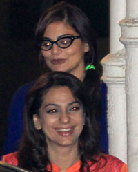 Juhi Chawla at Celebs Throng Salman`s Residence