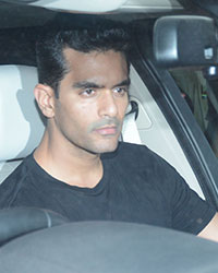 Angad Bedi at Celebs Visit Galaxy Apartment to Welcome Salman