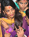 Mugdha Godse at Celebs at Andheri Cha Raja