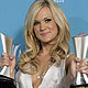 Carrie Underwood poses with her Entertainer of the Year award and the Triple Crown award at the 45th annual Academy of Country Music Awards in Las Vegas