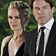 Stephen Moyer and his wife arrive at the Governors Ball after the 63rd Primetime Emmy Awards in Los Angeles