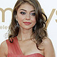 Sarah Hyland from 'Modern Family' poses as she arrives at the 63rd Primetime Emmy Awards in Los Angeles