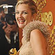 Drew Barrymore holds a Golden Globe for her work in Grey Gardens at the HBO after party for the 67th annual Golden Globe Awards in Beverly Hills