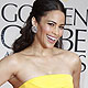 Paula Patton poses on the red carpet while arriving at the 69th annual Golden Globe Awards in Beverly Hills