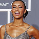 R&B singer Thornton poses on the red carpet at the 52nd annual Grammy Awards in Los Angeles