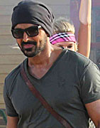 John Abraham at I Me Aur Main Shoot