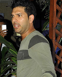 Yuvraj Singh at LG G Flex Smartphone Launch