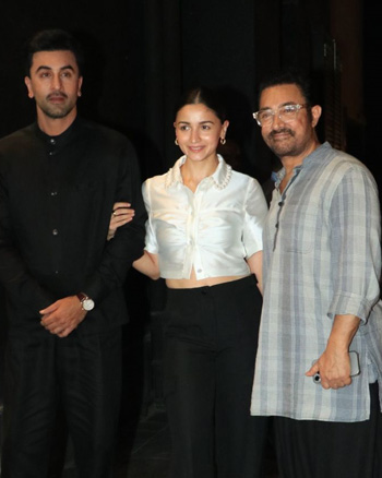 Ranbir Kapoor, Alia Bhatt and Aamir Khan
