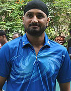 Harbhajan Singh at MI Team with EFA Kids