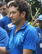 Sachin Tendulkar at MI Team with EFA Kids