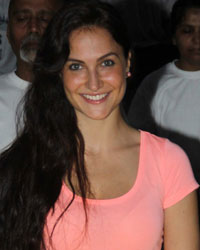 Elli Avram at Mass Yoga Session at Mumbai University