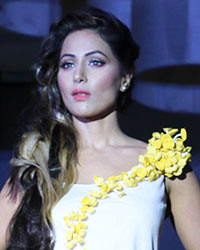 Hina Khan at Mega Hair Show Marigold