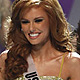Miss USA Alyssa Campanella walks on stage as she is chosen as a finalist in the Miss Universe 2011 pageant in Sao Paulo