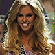 Miss Australia Sherri-lee Biggs pauses on stage as she is chosen as a finalist in the Miss Universe 2011 pageant in Sao Paulo