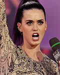 Katy Perry holds up the award for international video of the year-artist during the MuchMusic Video Awards in Toronto