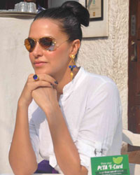 Neha Dhupia at Neha Dhupia Unveils PETAs V Card