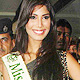 Nicole Faria arrived in India after winning Miss Earth 2010