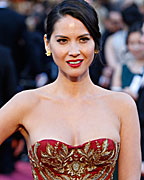 Actress Olivia Munn arrives at the 85th Academy Awards in Hollywood, California