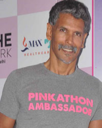 Milind Soman at PC to Announce Pinkathon Women Run