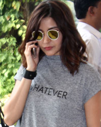 Anushka Sharma at PK Cast Snapped at Airport