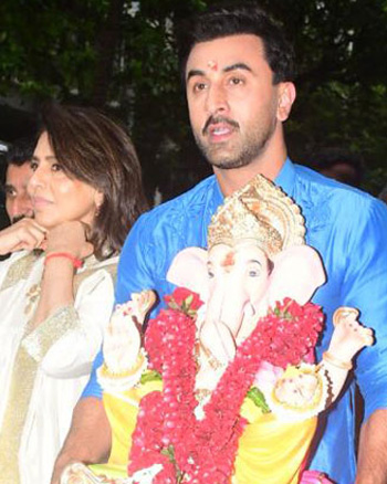 Ranbir Kapoor Ganpati Visarjan
