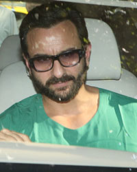 Saif Ali Khan at Relatives Meet Kareena at Breach Candy Hospital